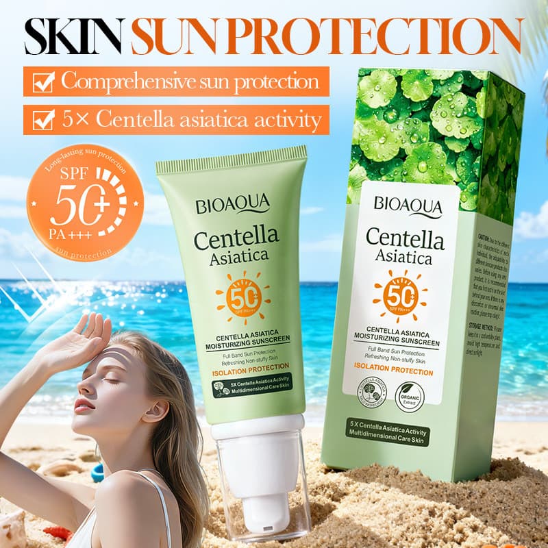 Centella Protetor Solar Fps50 + Hidratante Reparador Sem Óleo Para Estudantes Comutação Diária 50g