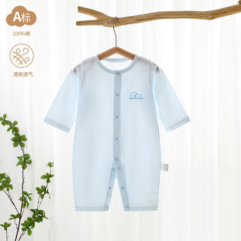 Verão estilo fino macacão do bebê classe a puro algodão roupas do bebê recém-nascido macacão ar condicionado roupas do b