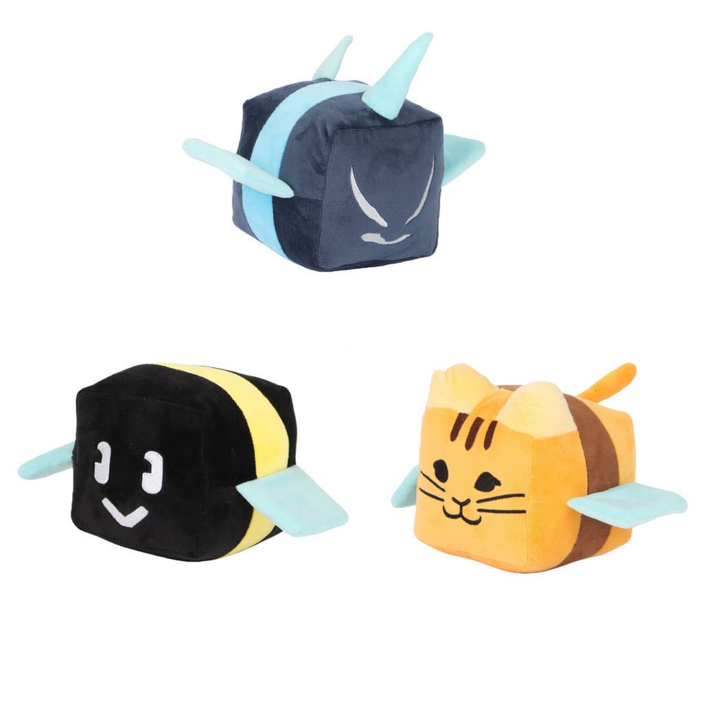 Novos brinquedos de pelúcia simulando gatinhos e abelhas, bonecos de merchandising de jogos de desenho animado NXFN.