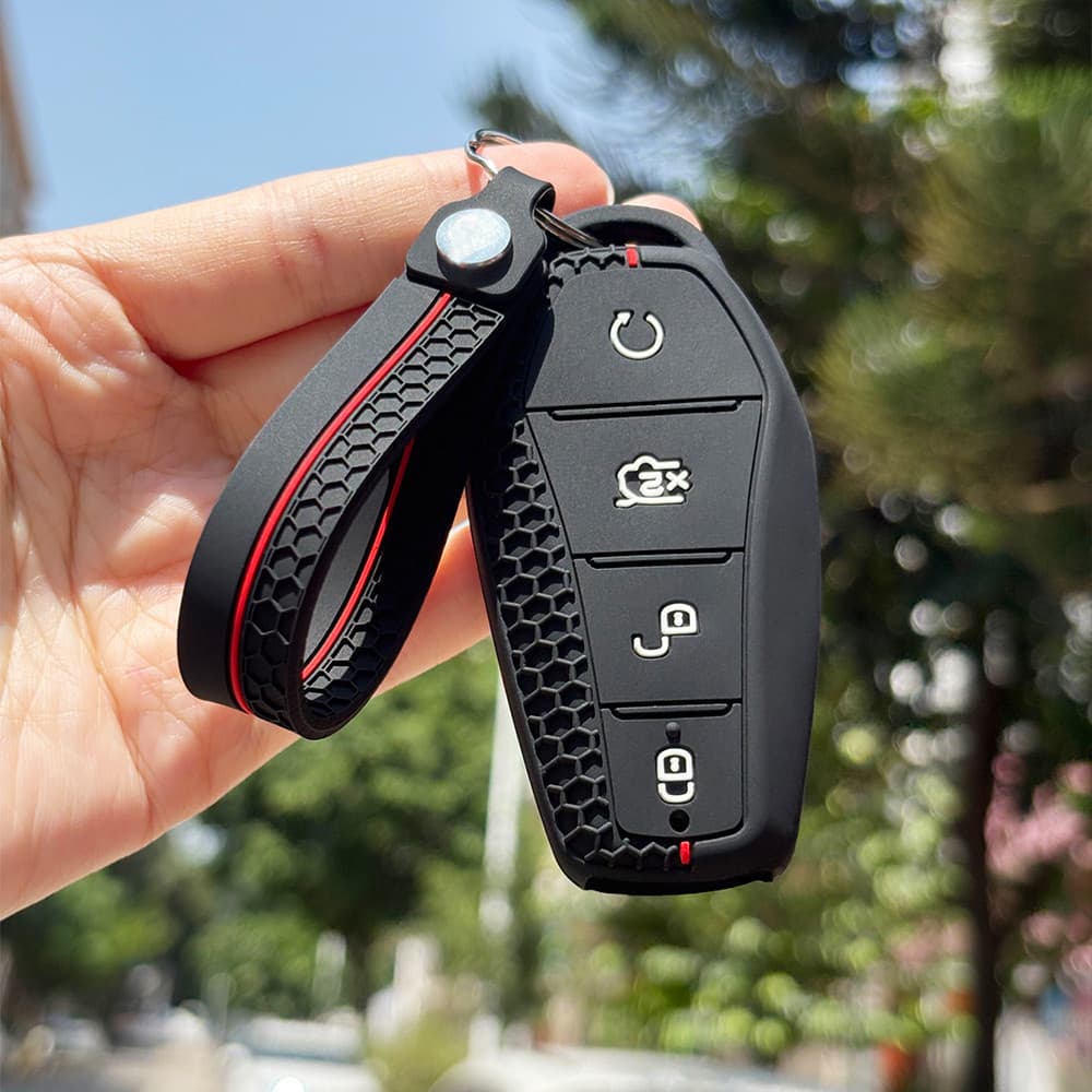 Adequado para capas de chave de carro com controle remoto da BYD, equipado com um organizador de chaveiro totalmente pro