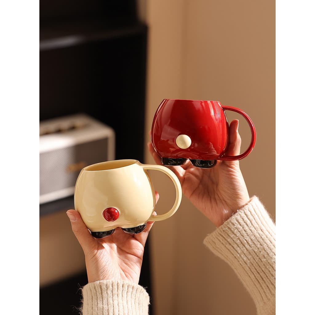 Caneca de cerâmica Original casal copo high-End sentimento copo doméstico beber copo menina de alto valor bonito grande