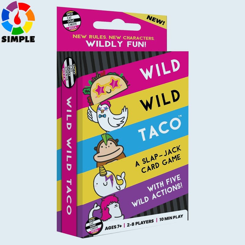 Wild, Wild Taco – by Taco Cat Goat Cheese Pizza - Hilarious, Fast-Paced Slap-Jack Card Game for Kids, Teens, and Adults