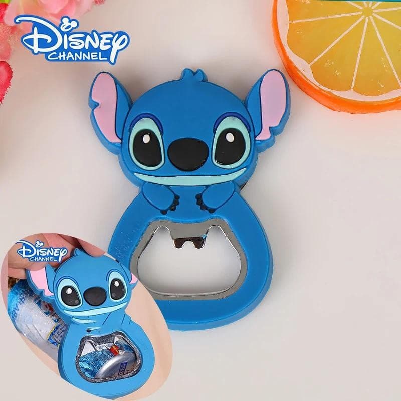 1 unidade de abridor de vinho rosa com desenho do Stitch da Disney para meninos, abridor de garrafas de cerveja personal