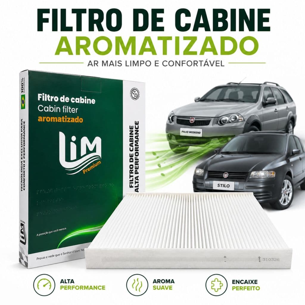 Filtro Cabine  Ar Condicionado Fiat Palio Weekend Stilo Aromatizado