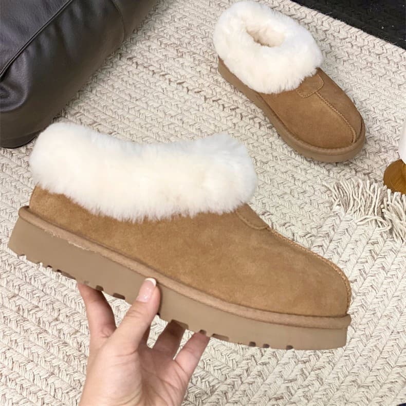 Botas de Neve Femininas de Cano Alto Forradas de Pelúcia, Calçados Quentes de Algodão para o Inverno 7CFL VCOY ITK7