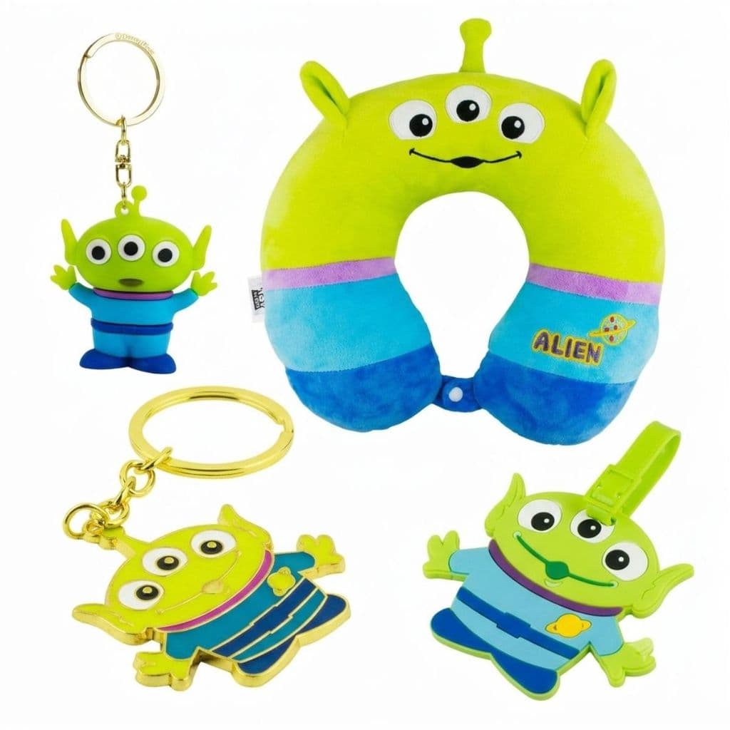 Kit Cinema Pescoceira Tag Mala Chaveiros Toy Story Aliens ET