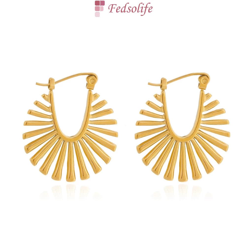 [Brincos Fedsolife] Brincos irregulares de moda simples femininos com revestimento interno a vácuo brincos não desbotado