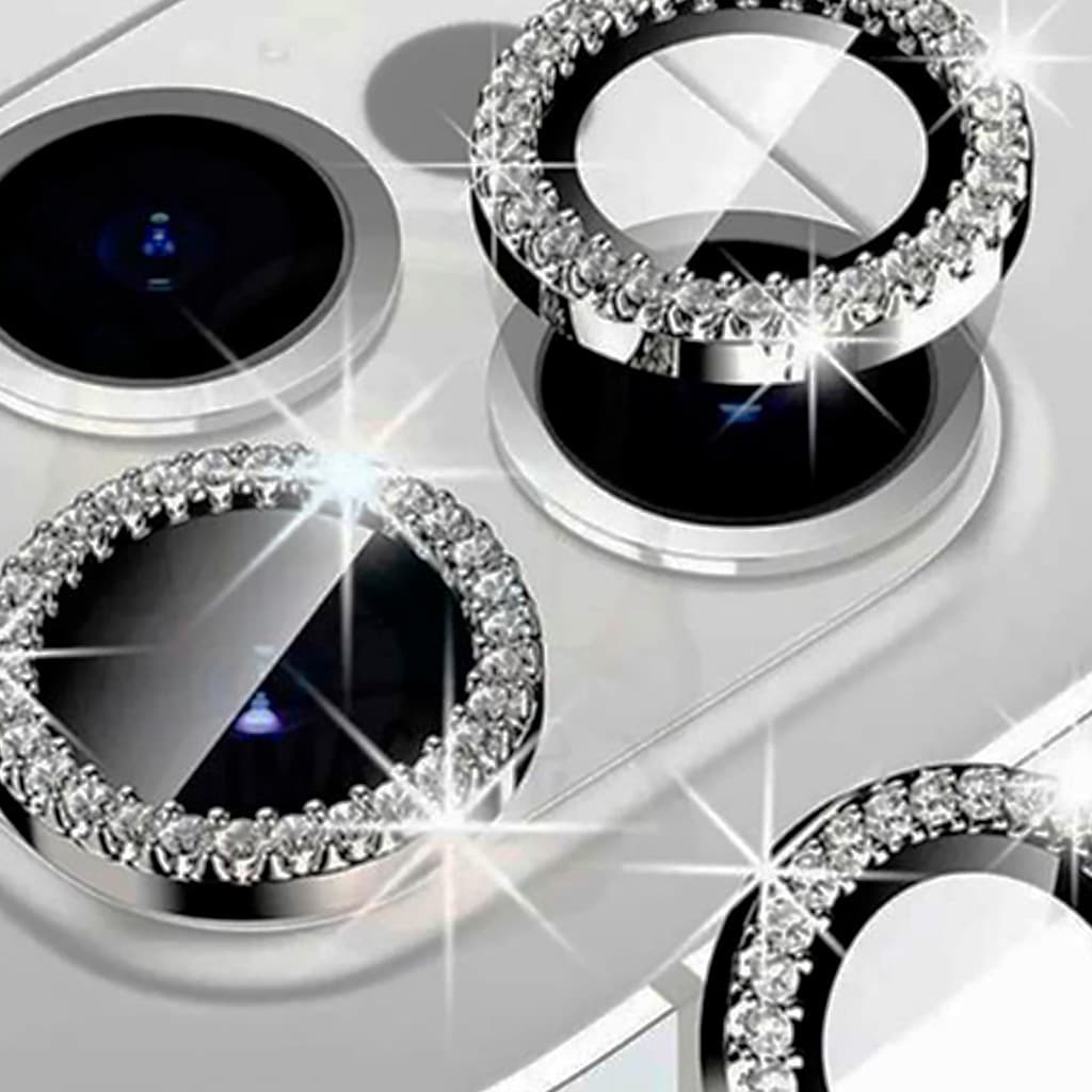 Kit Película Lente Câmera Brilho Diamante  iPhone XR/11/12/13/14/15/16/16pro/16plus/16 Promax Luxo e Beleza