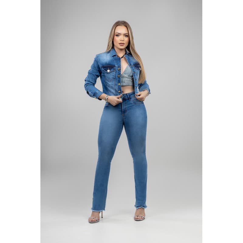 Calça Country Estrela Bordada Boiadeira Ana castrela Bojo Modela BumBum