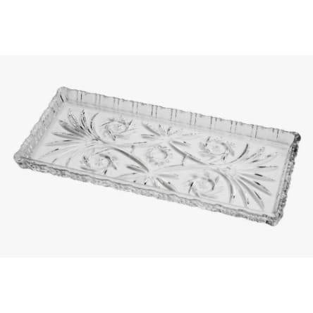 Travessa Lyor Dragon De Cristal Incolor 34cm X 15cm X 2,5cm