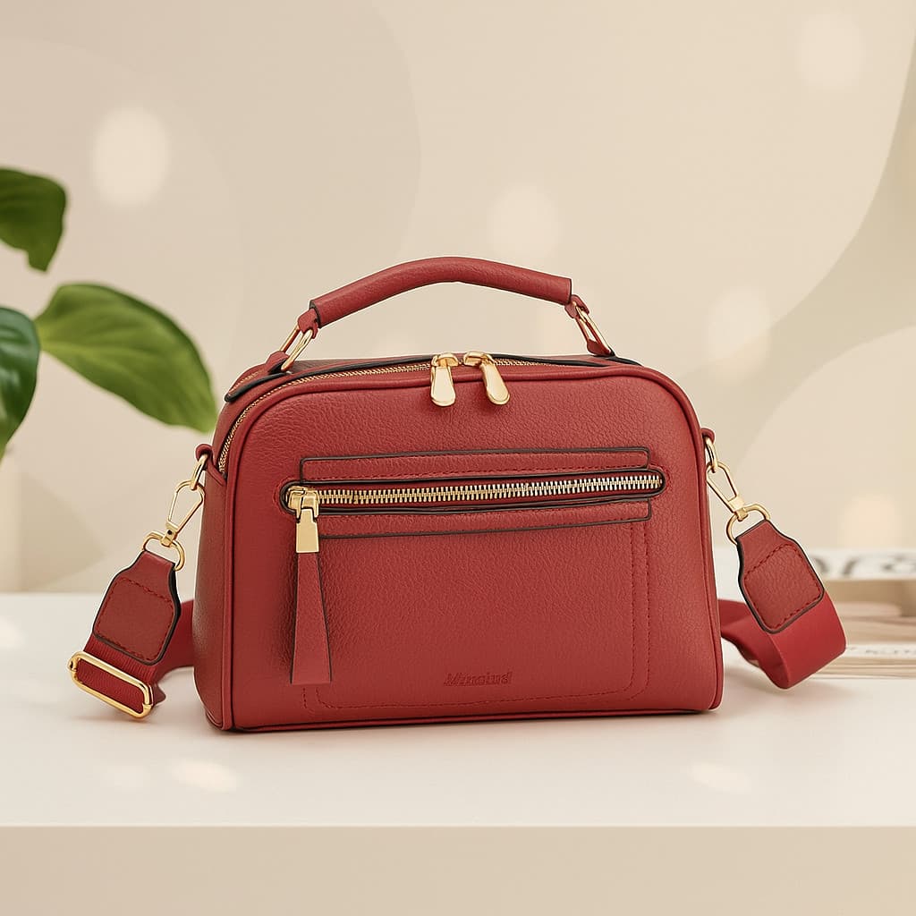 Bolsa Feminina Transversal Ombro Couro Sintético Chique, Moderna e Must-Have! 7739