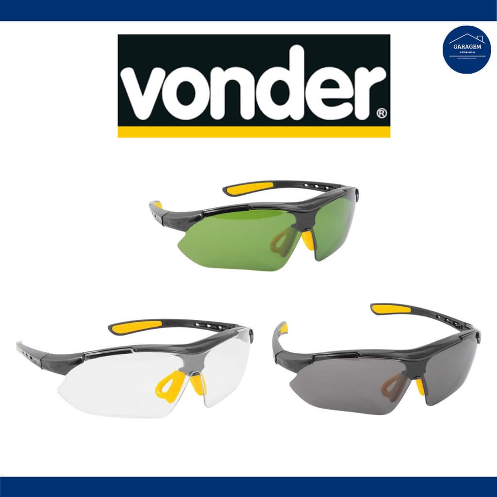 Óculos de Segurança EPI com Proteção UV – Lente Fumê, Incolor ou Verde | Modelo Boxer Estilo Esportivo