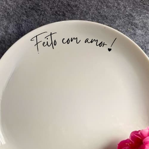 Adesivo Frase Para Prato Utensílios Decorativa Mesa Posta