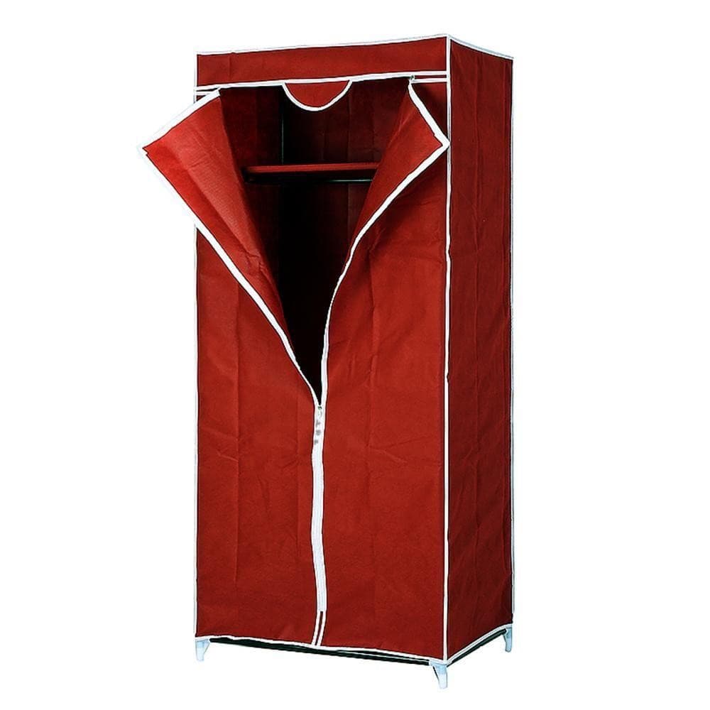 Guarda Roupa Portátil Aramário Zíper Organizador Cabideiro Arara Prateleira Sapateira Praia