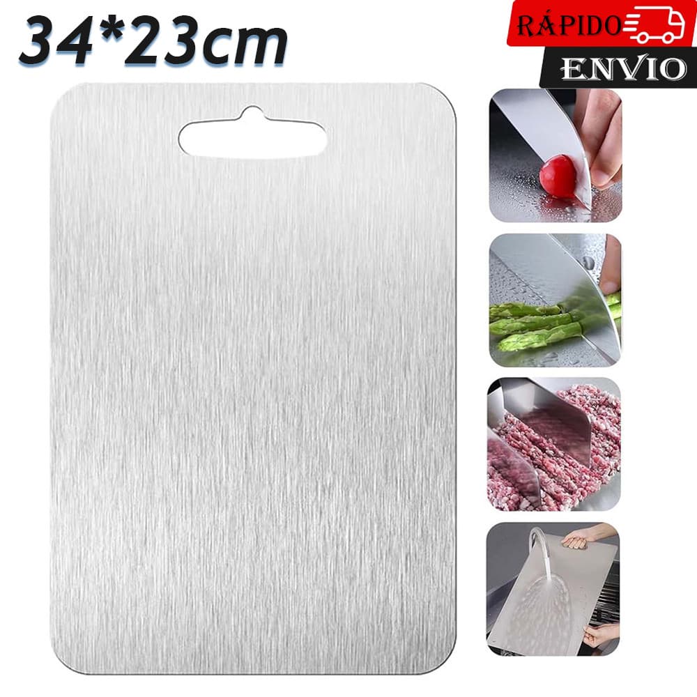 34*23cm Tábua de Titânio Tábua de Titanium para Cozinha de Carne Tabua Corte Inox de Cortar
