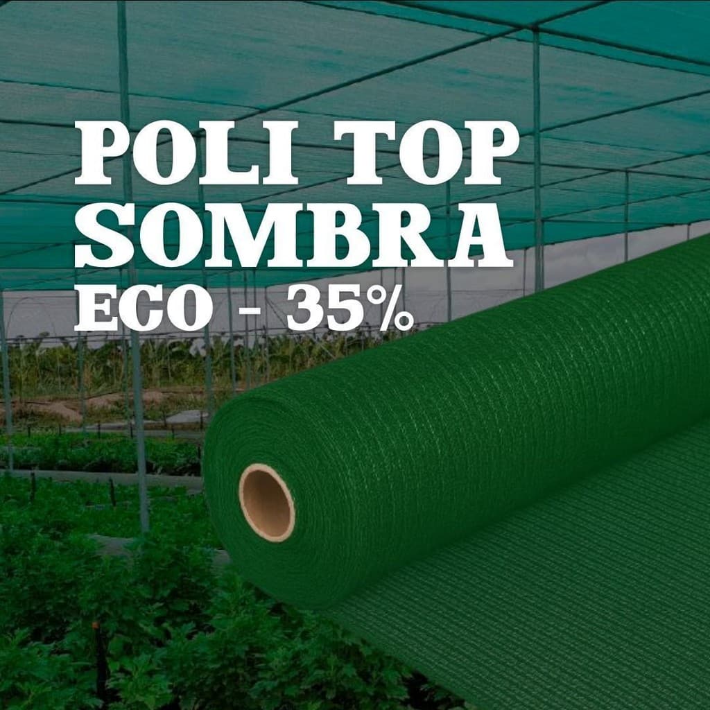 Tela de Sombreamento Sombrite 35% Politop Verde 6 Metros de Largura - Venda por Metro Linear