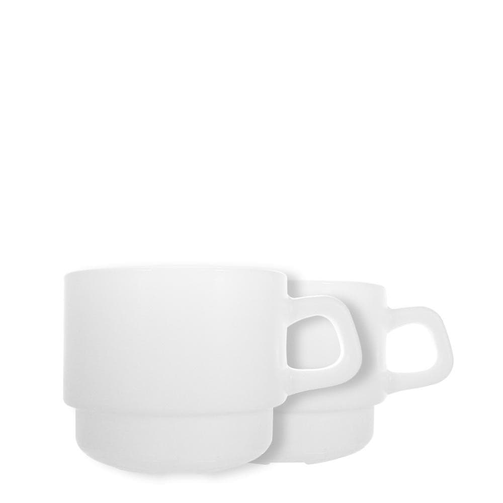 Jogo 6 Xícara Vidro Temperado Resistente 80ml Restaurante Xícara Café de Vidro - Arc