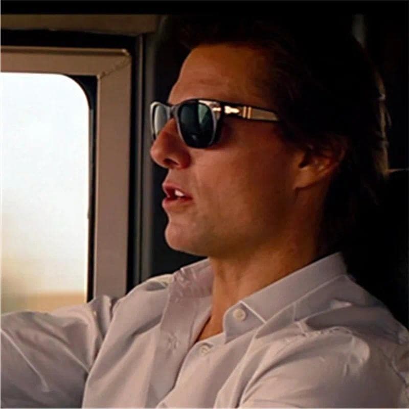 Óculos de Sol Polarizados com Armação TR90 para Homens, Estilo Retangular, Óculos de Moda para Dirigir, Óculos Masculino