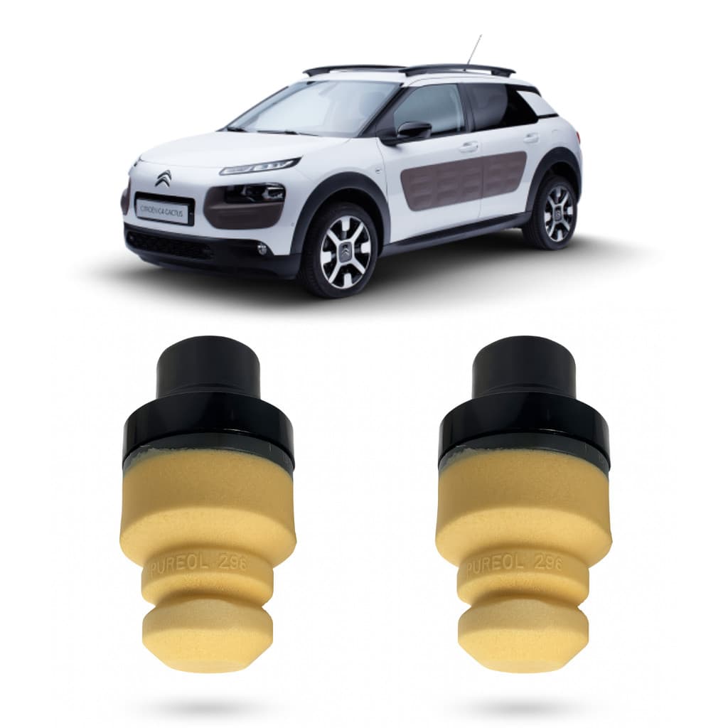 Kit Batente Poliuretano Suspensão Traseira Citroen C4 Cactus