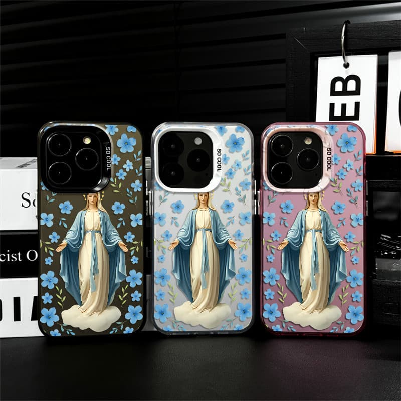 Capinha de celular Mãe de Jesus Nossa Senhora da Graça para Samsung Galaxy A15 A14 A03 A35 A12 A32 A54 Core  5G Capinha