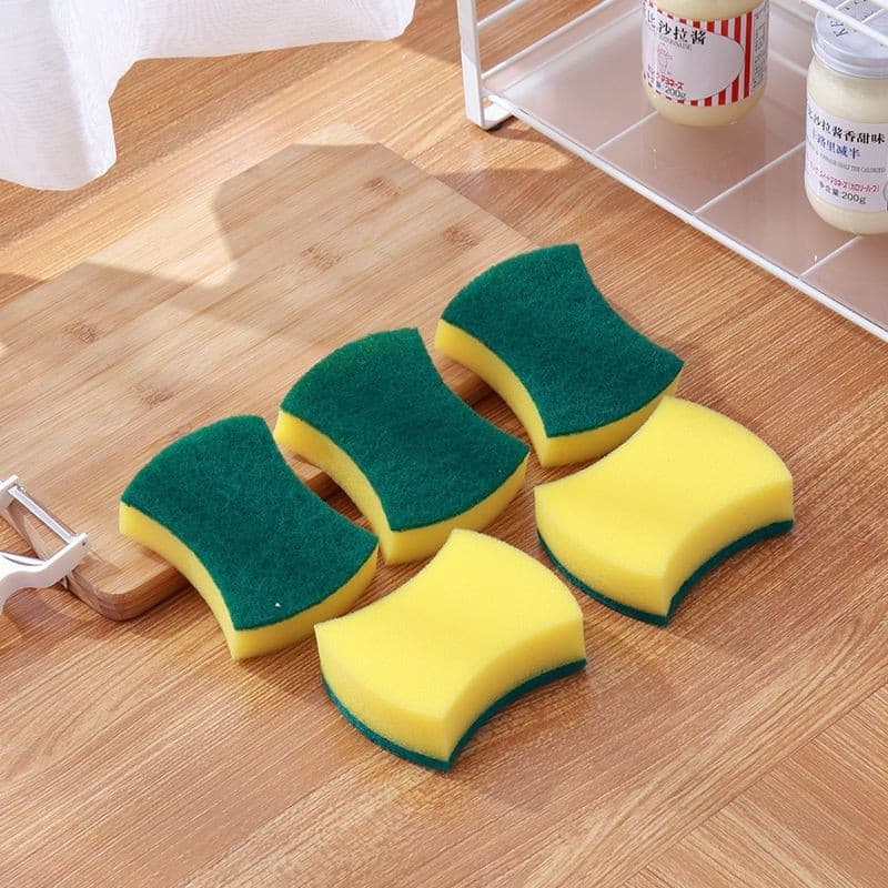 Esfregão doméstico de alta densidade, esponja para limpeza de janelas, escova dupla face, descontaminação de cozinha, de