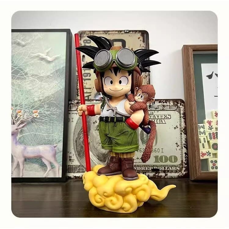 Dragon Ball gk Monkey Goku Figura Título Página Terno de vôo Versão em cor primária Modelo Ornamentos fofos Anime