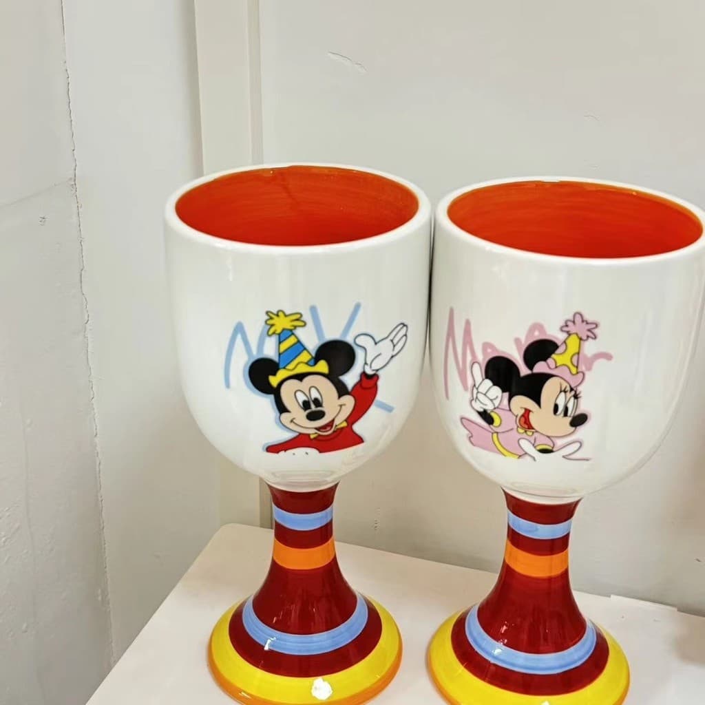 [Frete grátis] Copo de água Copo de água fofo de desenho animado Snoopy Copo de água criativo desenho animado Mickey Min