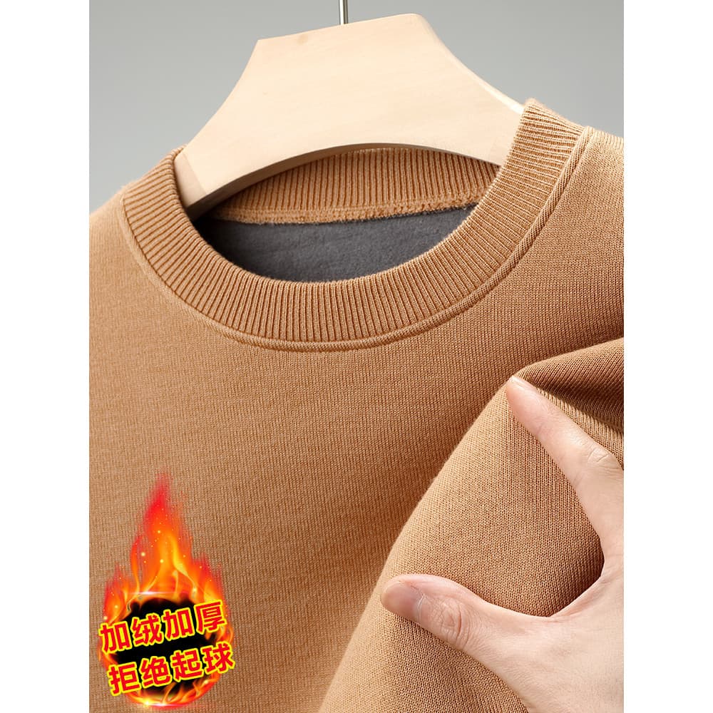 Meia gola alta camisola masculina outono inverno forro de lã engrossado camisa de fundo de malha roupa interior masculin