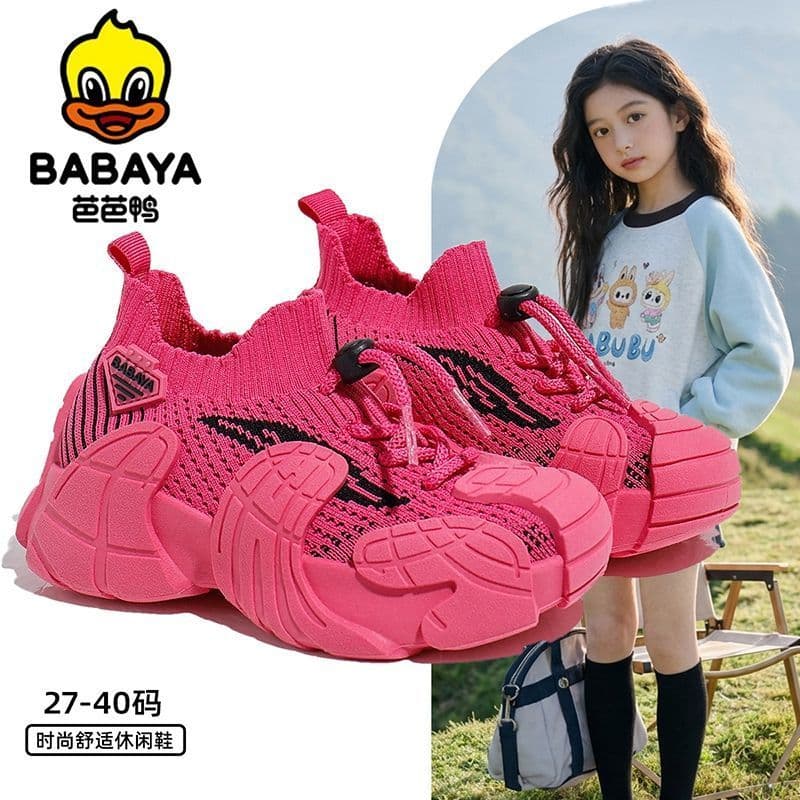 Baba pato meninas respirável sapatos de coco 2026 verão novo estilo tênis de malha infantil meninos All-Match sapatos ca