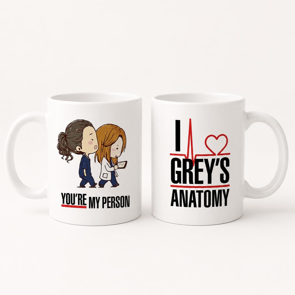Caneca de Porcelana Grey's Anatomy