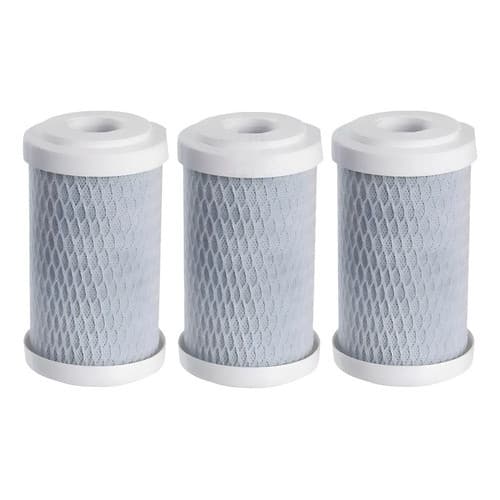 Refil Carbon Block 5x2.1/2 5 Micras Filtro Carvão Ativado 3u Cinza
