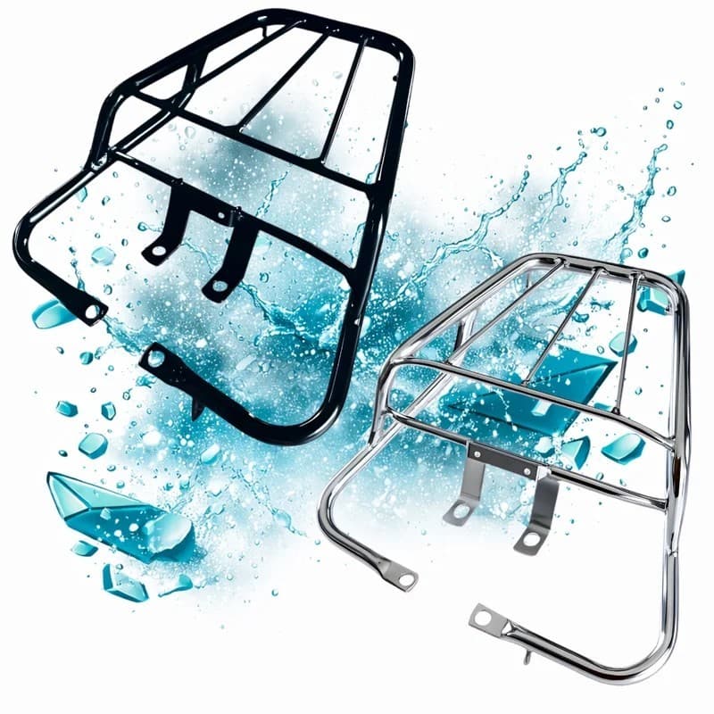 Bagageiro Titan 125 cromado preto 2000 2001 2002 2003 2004 2005 2006 2007 2008