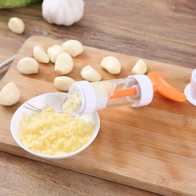 Esmagador de Alho Manual para Uso Doméstico, Prensa de Alho Rotativa para Cozinha, Espremedor e Descascador de Alho Manu
