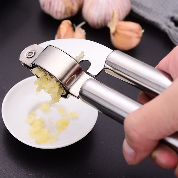 Prensa Manual de alho em aço inoxidável, espremedor de alho para cozinha doméstica, descascador de alho, espremedor de a