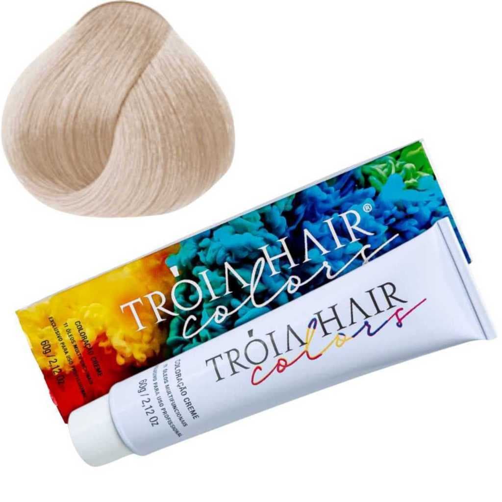 Coloração em Creme Permanente Louro Laka #10.31 - Troia Hair colors 60g