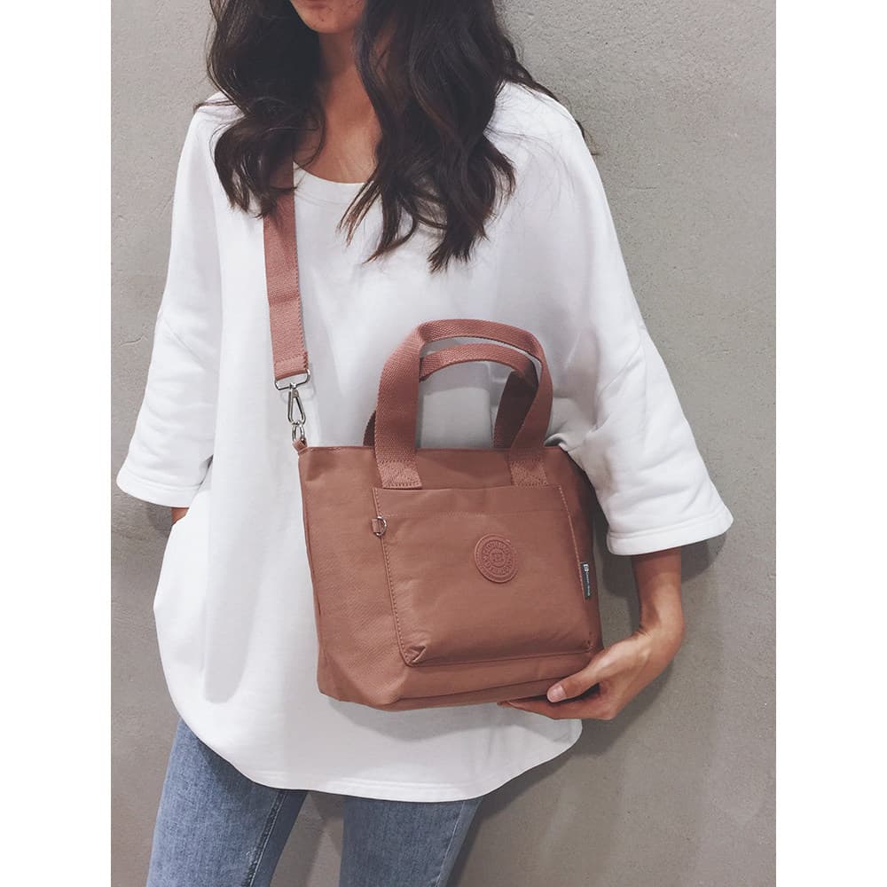 Novo estilo saco do mensageiro leve grande capacidade All-Match bolsa de pano simples Casual bolsa de ombro viagem peque