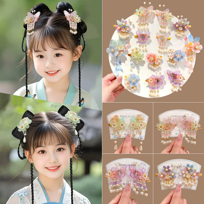 Estilo chinês grampo de cabelo crianças 2026 novo estilo antigo acessórios para o cabelo franja clipe Hairpin menina Han
