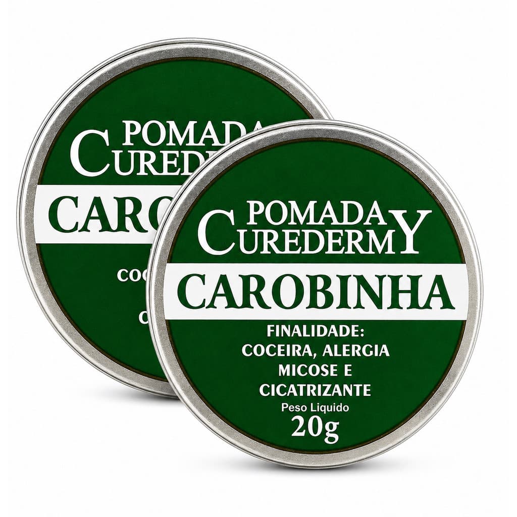 Kit 02 Pomada Carobinha Para Coceiras Alergias Micose 20g cada - Carobinha