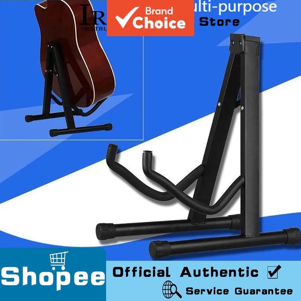 IRIN Suporte Portátil de Violão Tripé Dobrável Robusto e Estável para Violão, Baixo e Outros Instrumentos de Cordas
