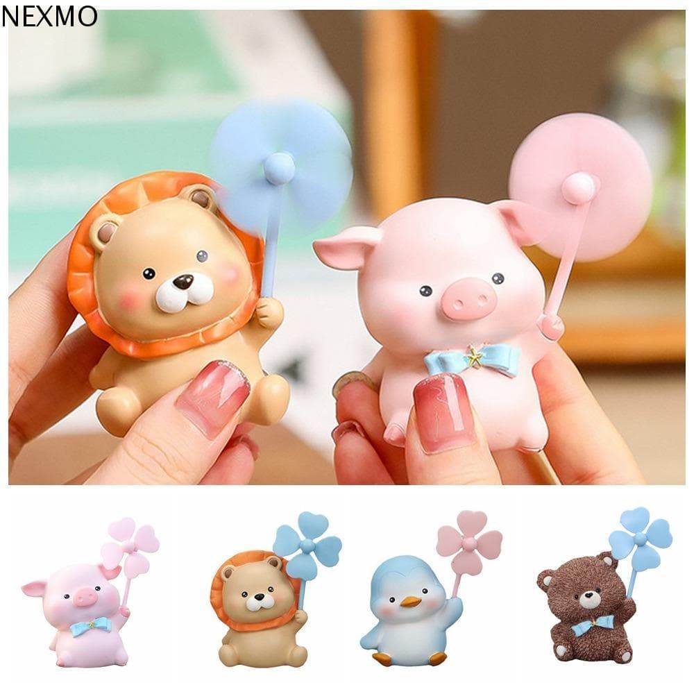 Estatuetas De Moinho De Vento De Animais BLUEVELVETQW , Figuras De Boneca De Resina De Urso , Decoração Rotativa De Pais