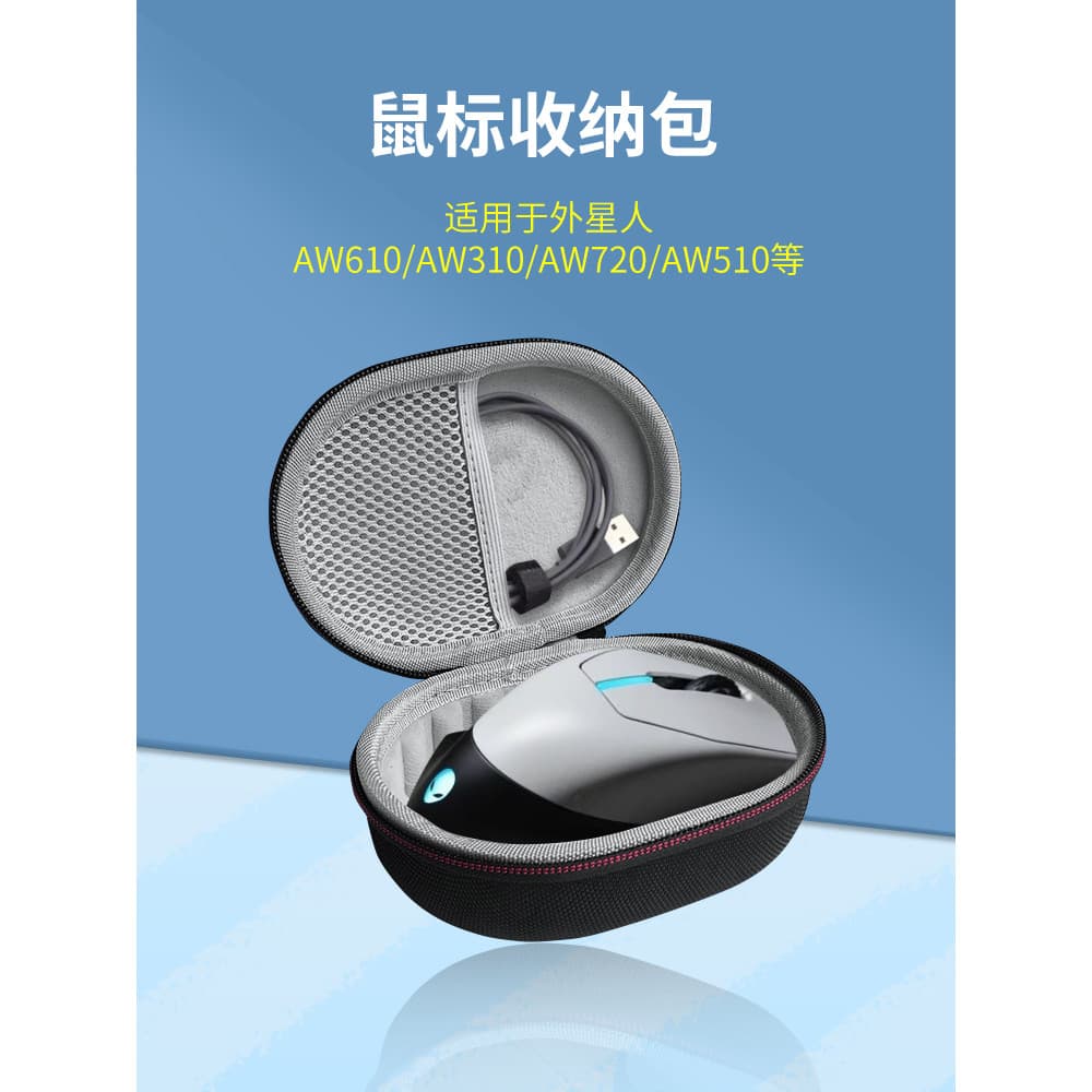 EWOOGO Adequado para Alienware Alien Viper 2 Mouse Storage Caixa Bolsa portátil de proteção de compressão à prova de cho