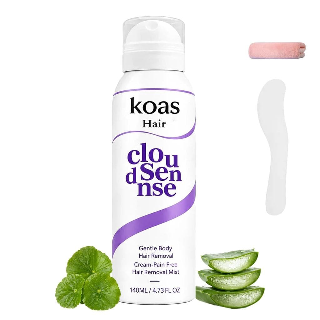 Mousse Depilatória Koas para Mulheres e Homens, Spray Depilatório Cloud Sense, Creme Depilatório Suave para o Corpo que