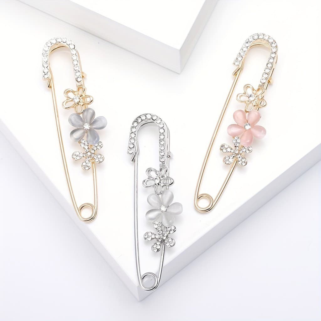 Encantador Broche de Flor Pequeno - Botão Versátil para Cardigãs, Suéteres, Jaquetas e Xales - Acessório de Moda Seguro
