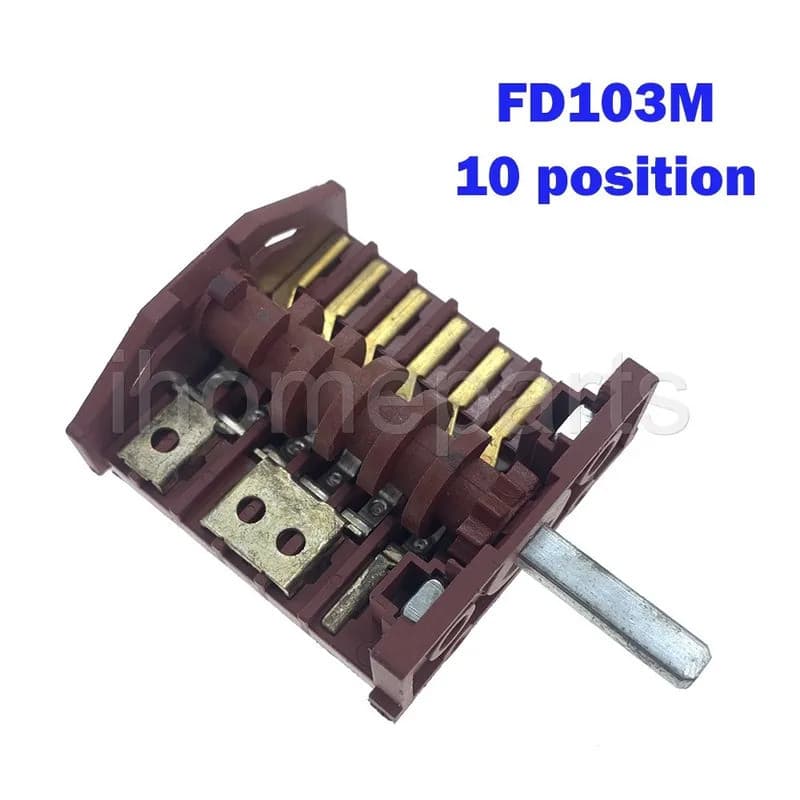 Peças de Reposição para Forno Baumatic, Interruptor Seletor Rotativo de 10 Posições FD103M AC 250V 16A