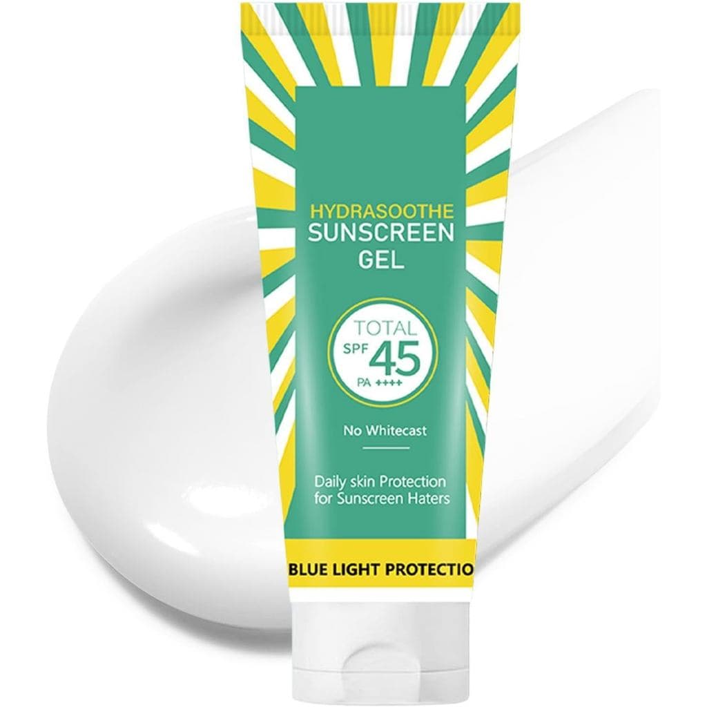 Protetor solar facial, FPS45PA++++, gel protetor solar de amplo espectro de 50ml, com fórmula à prova d'água, protetor s