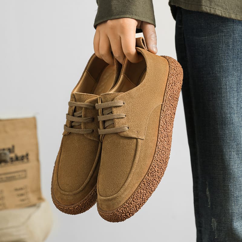 Moda novo estilo masculino couro genuíno sapatos de couro Casual plana camurça fosca jovens sapatos na moda respirável s