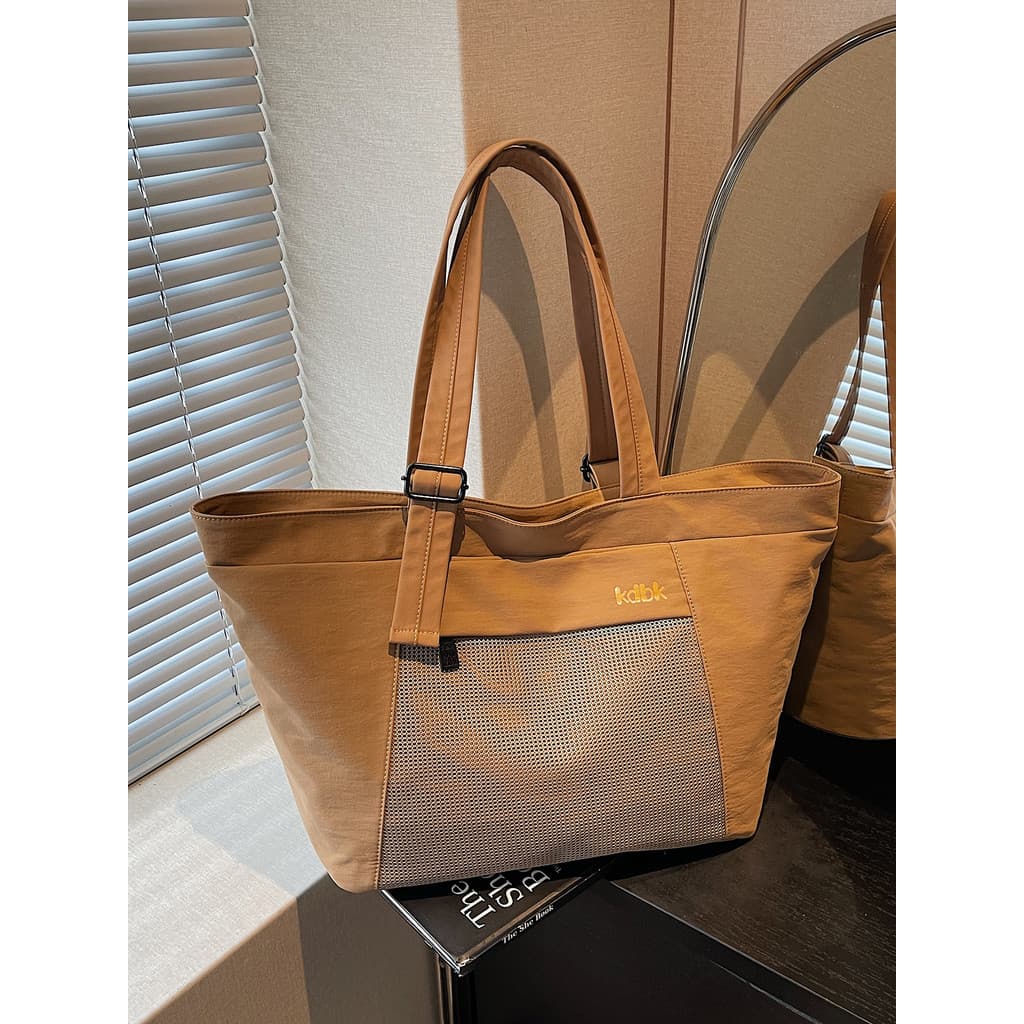 Estilo simples sacola de grande capacidade bolsa feminina Commuter All-Match bolsa de um ombro viagem Gy