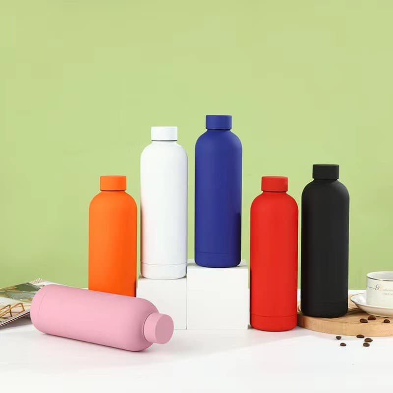 Aço inoxidável pequena boca garrafa térmica copo de alto valor grande capacidade americano esportes ao ar livre portátil