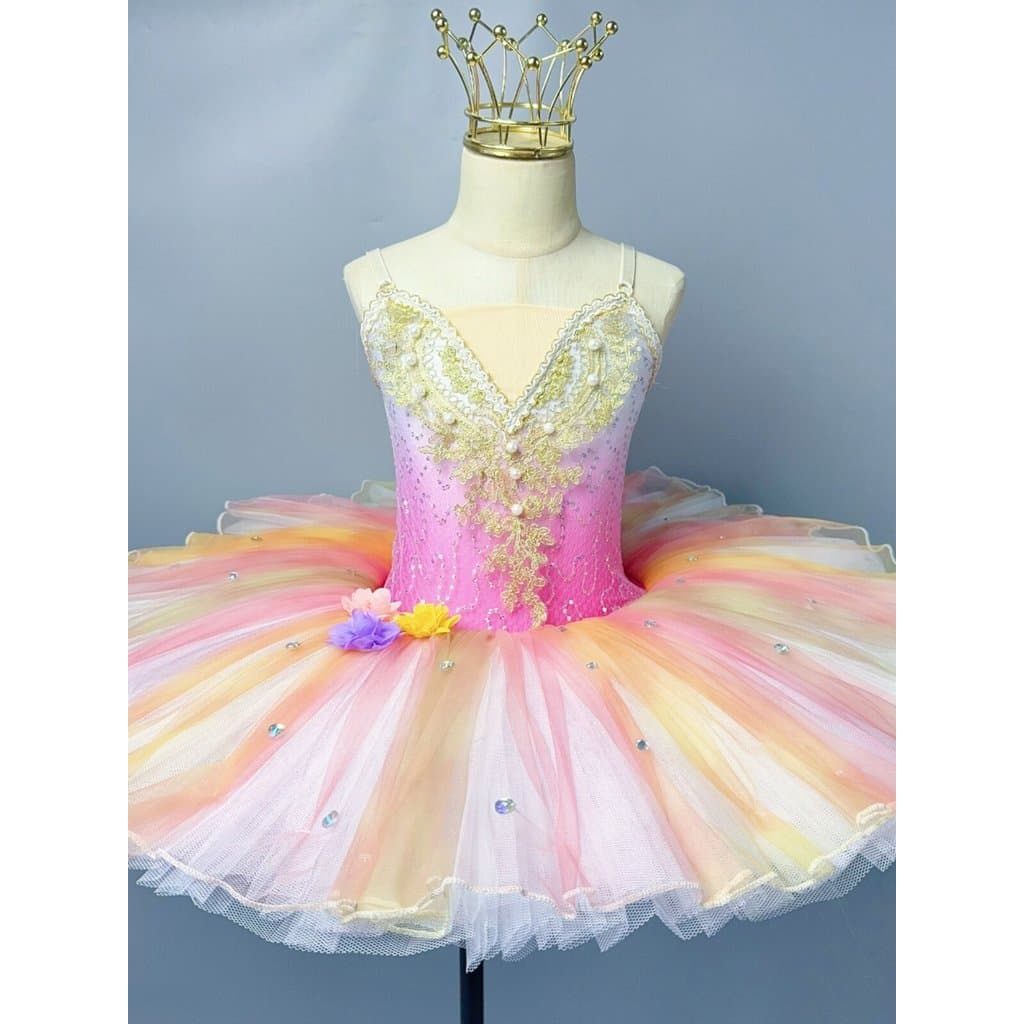 Crianças traje de balé meninas cisne lago TUTU saia pequeno cisne ballet inchado gaze saia desempenho traje20260622