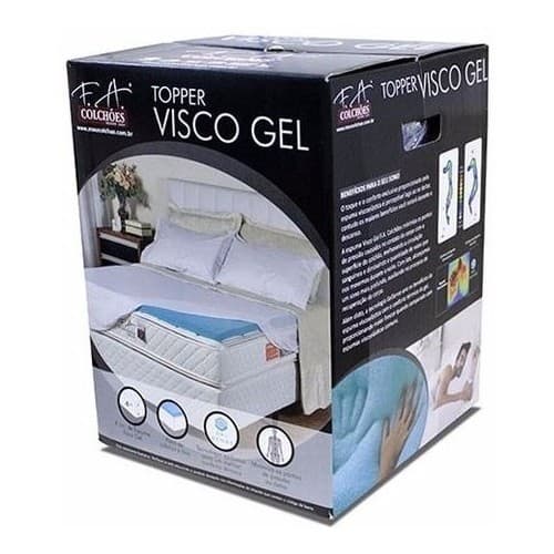 Pillow Top Topper Nasa Casal Viscogel F.A. 138x188x4cm